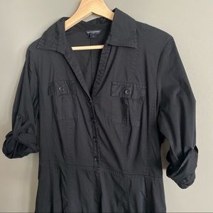 Banana Republic Womens Black Cargo Utility Dress Size 12